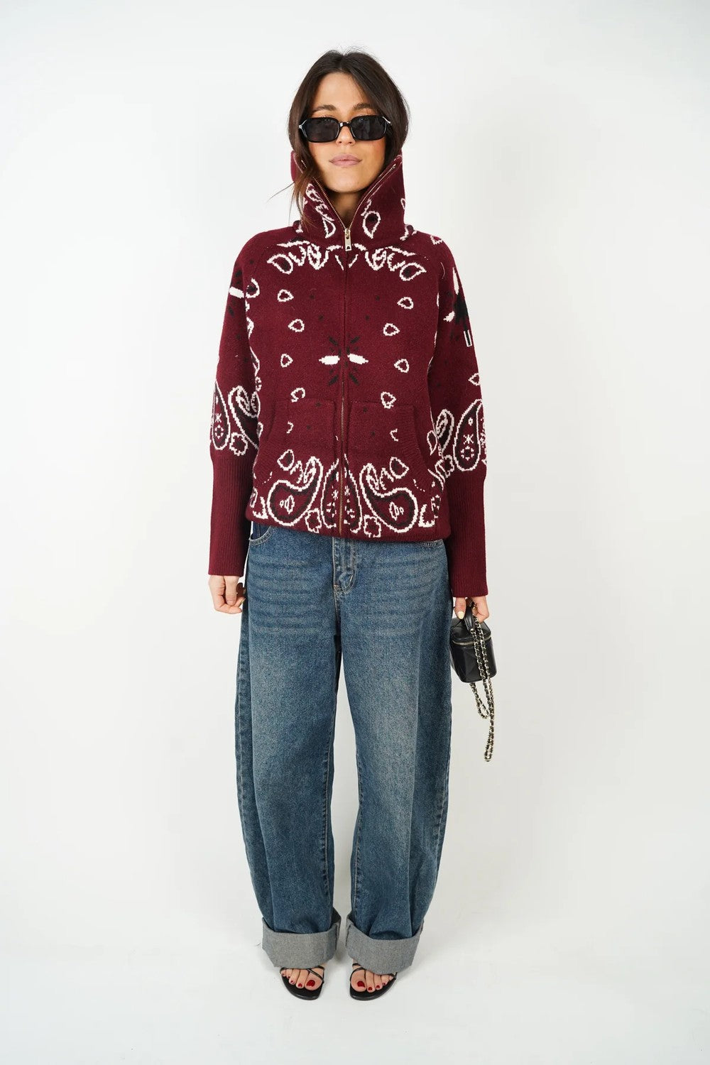 BELORA Eva cardigan burgundy
