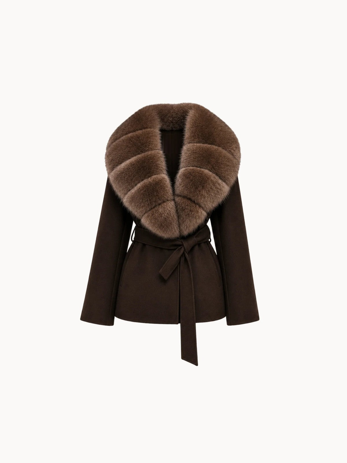 BELORA Margaux coat in chocolate