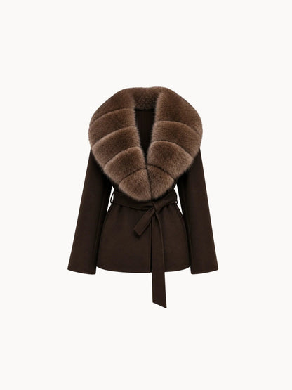 BELORA Margaux coat in chocolate