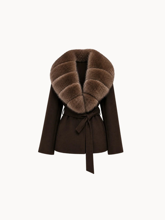 BELORA Margaux coat in chocolate